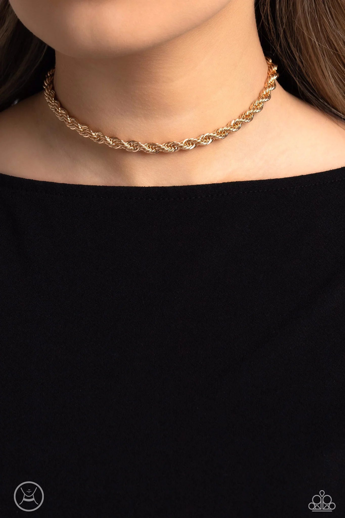 NEVER LOSE ROPE GOLD CHOKER