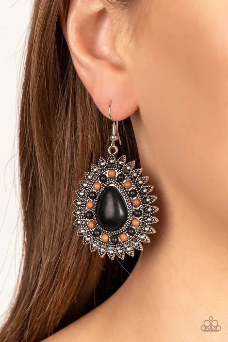 Sagebrush Sabbatical - Black Earrings