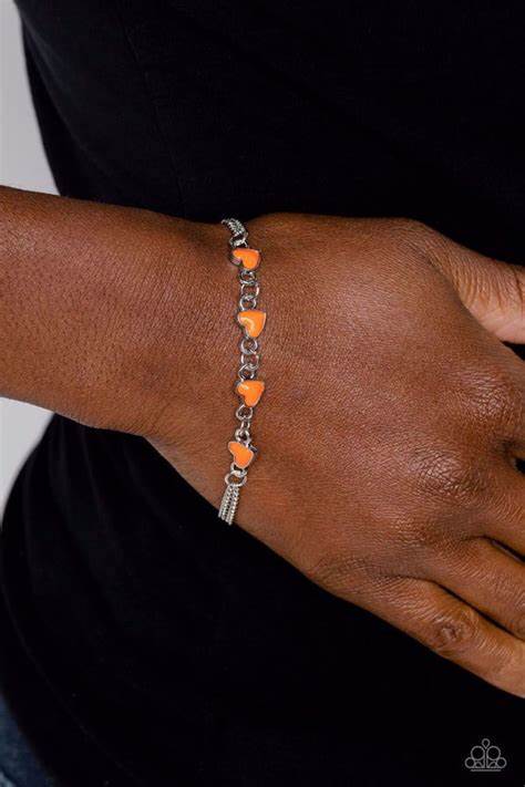 Smitten Sweethearts - Orange ♥ Bracelet
