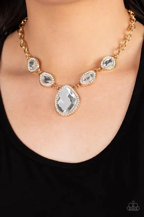 The Upper Echelon Gold Necklace -PAPARAZZI