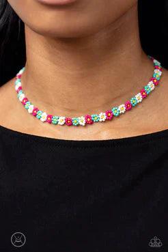 Seed Limit - Pink Choker Necklace -