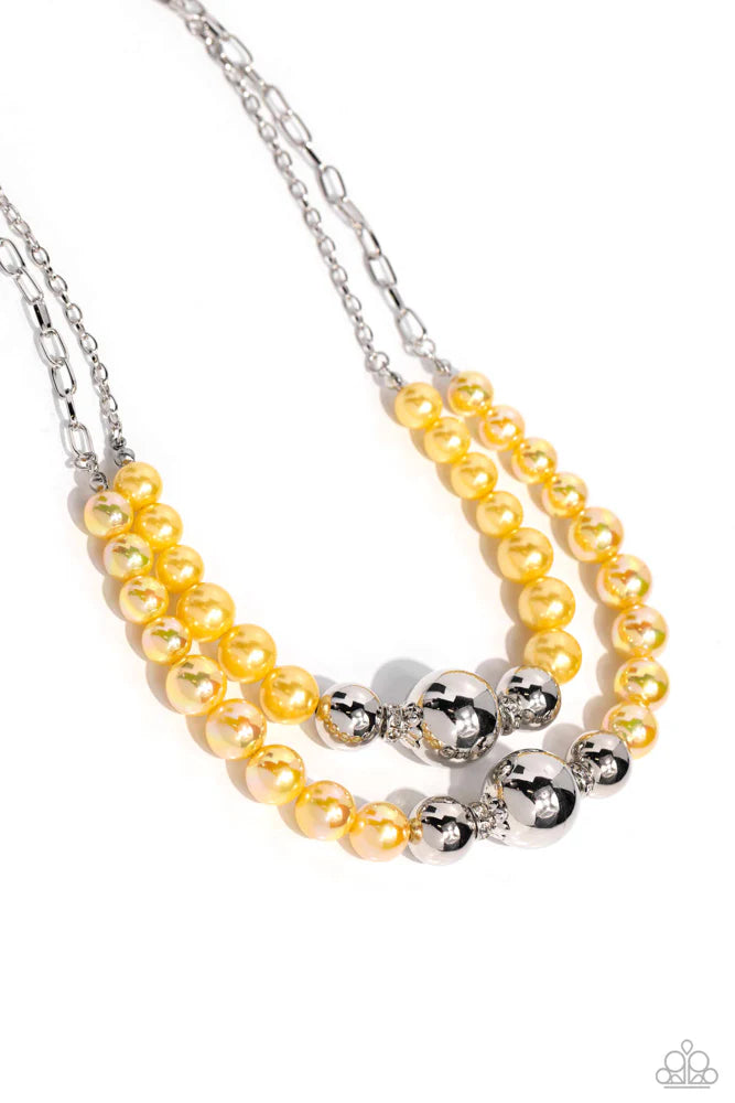 Necklace  Paparazzi Balance - Yellow