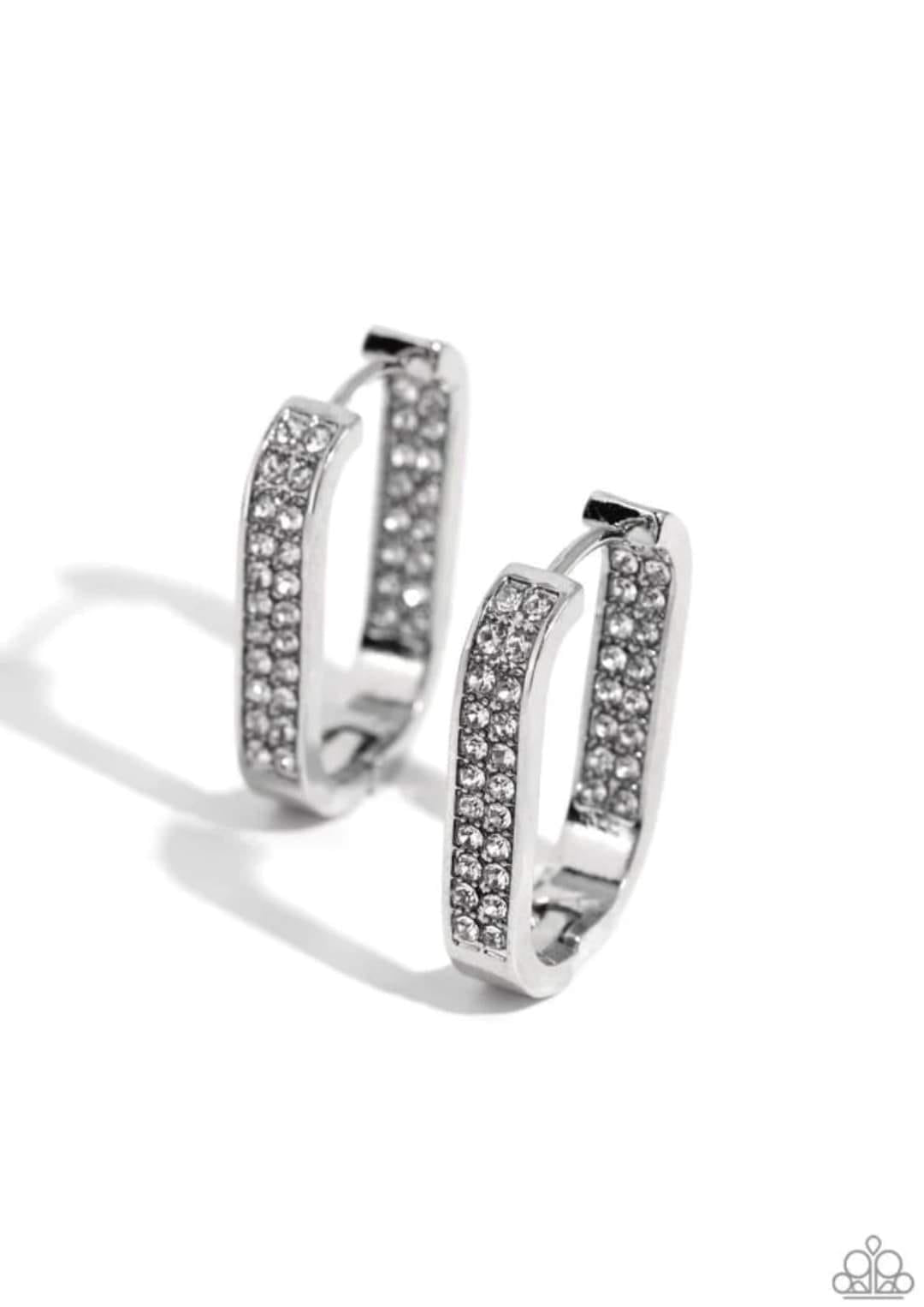 SINUOUS SILHOUETTES WHITE HOOPS-HINGE