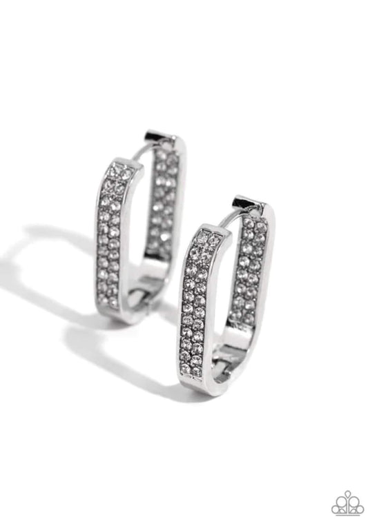 SINUOUS SILHOUETTES WHITE HOOPS-HINGE
