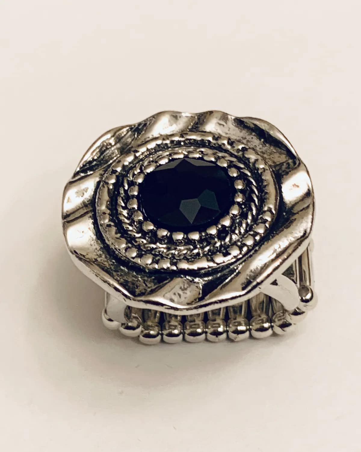 Glistening Grotto Black Ring: