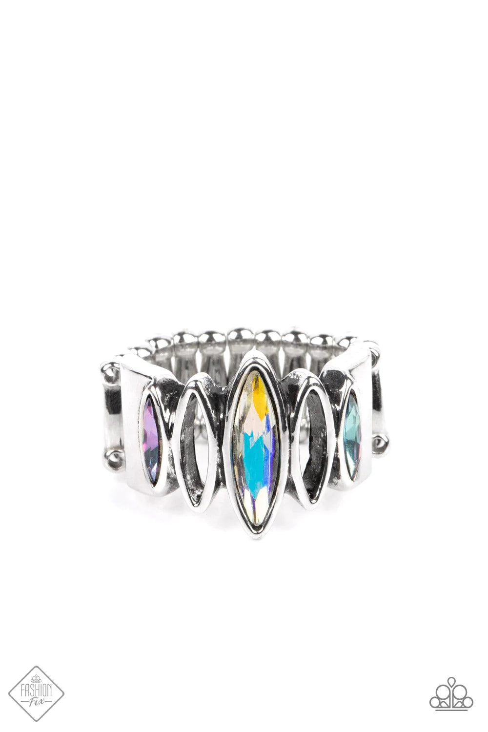 Distant Cosmos Multi Iridescent Rhinestone Ring